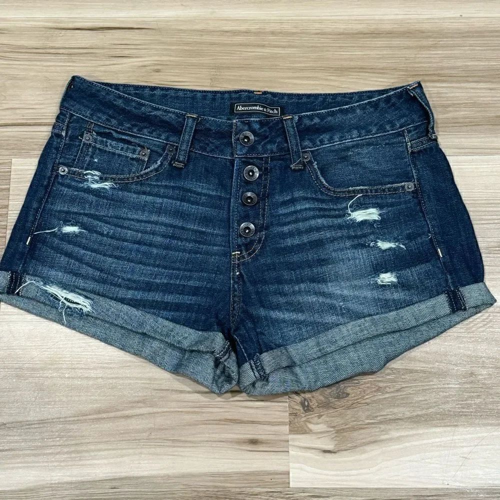 Abercrombie and Fitch Blue Jean Cutoff Shorts Women’s 27